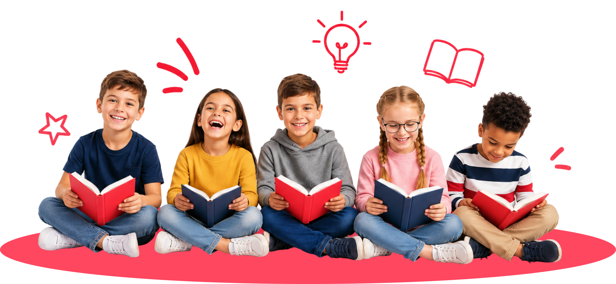 Children reading together